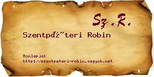 Szentpéteri Robin névjegykártya